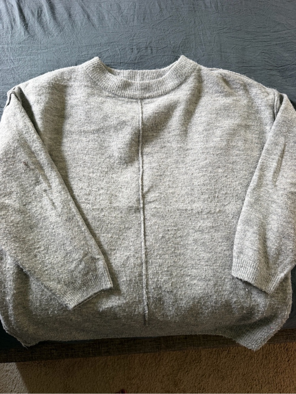 Women's Heather Gray Crewneck Sweater - Soft Everyday Knit